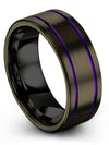 Minimalist Promise Rings Tungsten Bands for Ladies 8mm Rings Set for Men&#39;s - Charming Jewelers