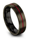 Ladies Solid Gunmetal Band Tungsten Fiance and Fiance Wedding Ring Sets Band - Charming Jewelers