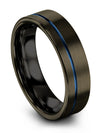6mm Second Wedding Ring Tungsten Ring Gunmetal Couples Engagement Ladies Rings - Charming Jewelers