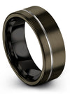 Tungsten Anniversary Ring Sets Tungsten Gunmetal and Grey Ring Gunmetal Band - Charming Jewelers