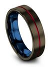 Promise Ring Set Girlfriend and Husband Tungsten Ring for Male 6mm Brushed - Charming Jewelers