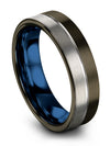 Gunmetal Wedding Ring for Guys Her and Wife Bands Tungsten Cute Bands Sets - Charming Jewelers