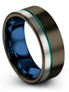 Matching Wedding Gunmetal Band for Couples Engraved Rings Tungsten Rings - Charming Jewelers