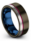 Brushed Promise Band Tungsten Band for Couples Gunmetal Ring Woman&#39;s Band - Charming Jewelers