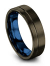 Matching Wedding Ring Gunmetal Mens Wedding Ring Tungsten Gunmetal Promise - Charming Jewelers