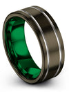Wedding Band Man and Guy Set Tungsten His and Him Wedding Rings Tungsten - Charming Jewelers