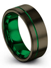Wedding Bands Sets Wife and Wife Tungsten Gunmetal Wedding Band Gunmetal Finger - Charming Jewelers