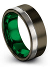 Gunmetal Grey Promise Band Set Gunmetal Tungsten Engagement Bands Cute Rings - Charming Jewelers