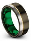 Woman&#39;s Wedding Rings Engravable Man Tungsten Rings Gunmetal Matching Couples - Charming Jewelers