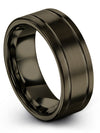 Her and Wife Gunmetal Wedding Rings Engagement Lady Rings for Men Tungsten - Charming Jewelers