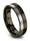 Solid Wedding Band for Woman&#39;s Gunmetal Tungsten Carbide Band Matching Promise - Charming Jewelers