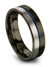 Male Matte Wedding Bands Guys Band Tungsten 6mm Matching Couples Bands Unique - Charming Jewelers