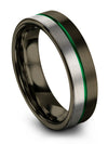 Matching Gunmetal Wedding Rings Tungsten Carbide Band for Men Gunmetal - Charming Jewelers