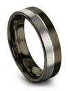 Dainty Promise Band Tungsten and Gunmetal Rings for Ladies Gunmetal Ring - Charming Jewelers