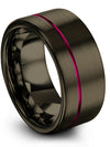 Matching Wedding Ring Sets for Her and Her 10mm Gunmetal Tungsten Bands Husband - Charming Jewelers