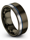 Lady Gunmetal Tungsten Rings for Woman Judaism MidFinger Bands for Guys - Charming Jewelers