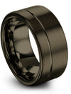 Mens Wedding Sets Common Wedding Ring Engagement Mens Bands Set Tungsten 10mm - Charming Jewelers