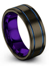 Unique Mens Wedding Ring Nice Wedding Bands Midi Set Anniversary Bands for Him - Charming Jewelers