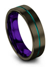 Matching Wedding Ring for His and Girlfriend Woman Band with Tungsten Gunmetal - Charming Jewelers