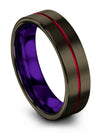 Wedding Bands for Husband Engraved Tungsten Carbide Ring Gunmetal Black 6mm - Charming Jewelers