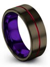 Gunmetal Black Wedding Ring Gunmetal Lady Tungsten Wedding Rings Gunmetal Rings - Charming Jewelers