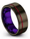 Guys Wedding Ring Tungsten Gunmetal and Black Tungsten Scientist Ring - Charming Jewelers