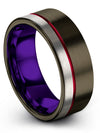 Womans Wedding Band Gunmetal Black Matching Tungsten Band for Couples Gunmetal - Charming Jewelers