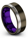 Tungsten Carbide Wedding Rings Set Tungsten Bands Woman Brushed Gunmetal Rings - Charming Jewelers