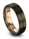 Gunmetal Plated Rings Set Tungsten Wedding Rings 6mm for Men&#39;s 6mm Band Set 80 - Charming Jewelers