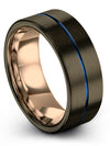 Gunmetal Wedding Rings for Woman&#39;s 8mm Man Tungsten Gunmetal Wedding Band - Charming Jewelers