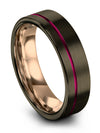 Tungsten Couples Promise Ring Mens Tungsten Set of Cute Bands 6mm Gunmetal - Charming Jewelers