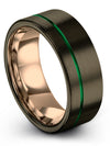 Matching Wedding Ring Gunmetal Tungsten Wedding Ring Gunmetal Minimalist - Charming Jewelers