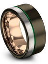 Wedding Anniversary Band Mens Tungsten Band 10mm Love Band 10mm Eleventh - Charming Jewelers