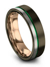 Plain Wedding Bands for Her and Girlfriend Female Tungsten Rings Gunmetal - Charming Jewelers