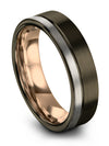 Brushed Promise Band Brushed Tungsten Gunmetal Ring for Men&#39;s Gunmetal Band - Charming Jewelers
