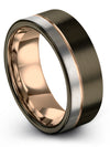 Matching Wedding Bands for Men and Guy Male Gunmetal Wedding Rings Tungsten - Charming Jewelers