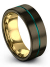 Unique Wedding Ring for Men Man Tungsten Carbide Wedding Bands Gunmetal - Charming Jewelers