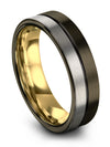 Guy Wedding Band Sets Gunmetal Tungsten Wedding Band Bands 6mm for Woman - Charming Jewelers