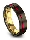 Guy Wedding Rings Gunmetal 6mm Wedding Band Set for Boyfriend and Him Tungsten - Charming Jewelers