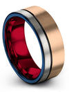 Carbide Wedding Ring Man Tungsten Carbide Engraved Ring 18K Rose Gold and Band - Charming Jewelers