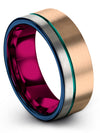 Male Tungsten Carbide Anniversary Band 18K Rose Gold Tungsten Wedding Bands - Charming Jewelers