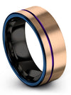 Matching 18K Rose Gold Wedding Ring Carbide Tungsten Wedding Ring for Woman - Charming Jewelers