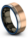 Minimalist Wedding Rings Set Guy 8mm Tungsten Band Girlfriend Engagement Man - Charming Jewelers