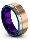 Wedding Set Woman&#39;s 18K Rose Gold Tungsten Ring Custom Ring for Womans Promise - Charming Jewelers
