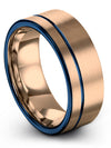 Wedding Engagement Man Band Set Tungsten Groove Bands Set of Bands for Men&#39;s - Charming Jewelers