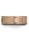 Wedding Ring Sets Boyfriend Tungsten Carbide Ring for Male 18K Rose Gold 8mm - Charming Jewelers
