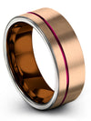 Female Wedding Bands 8mm Tungsten Rings Promise Rings Custom Engraving Man - Charming Jewelers