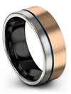 Couples 18K Rose Gold Anniversary Band Sets Wedding Bands Set for Husband - Charming Jewelers