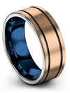 Wedding Car Mechanics Engravable Tungsten Rings for Male Men 18K Rose Gold - Charming Jewelers