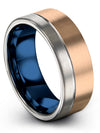 18K Rose Gold Metal Wedding Rings Tungsten Carbide Men&#39;s Wedding Rings - Charming Jewelers